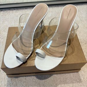 Something Navy Clear Heels - Size 8